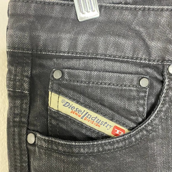 Diesel Black Ronhary Stretch Straight Leg Jeans Size 30 - Picture 3 of 4
